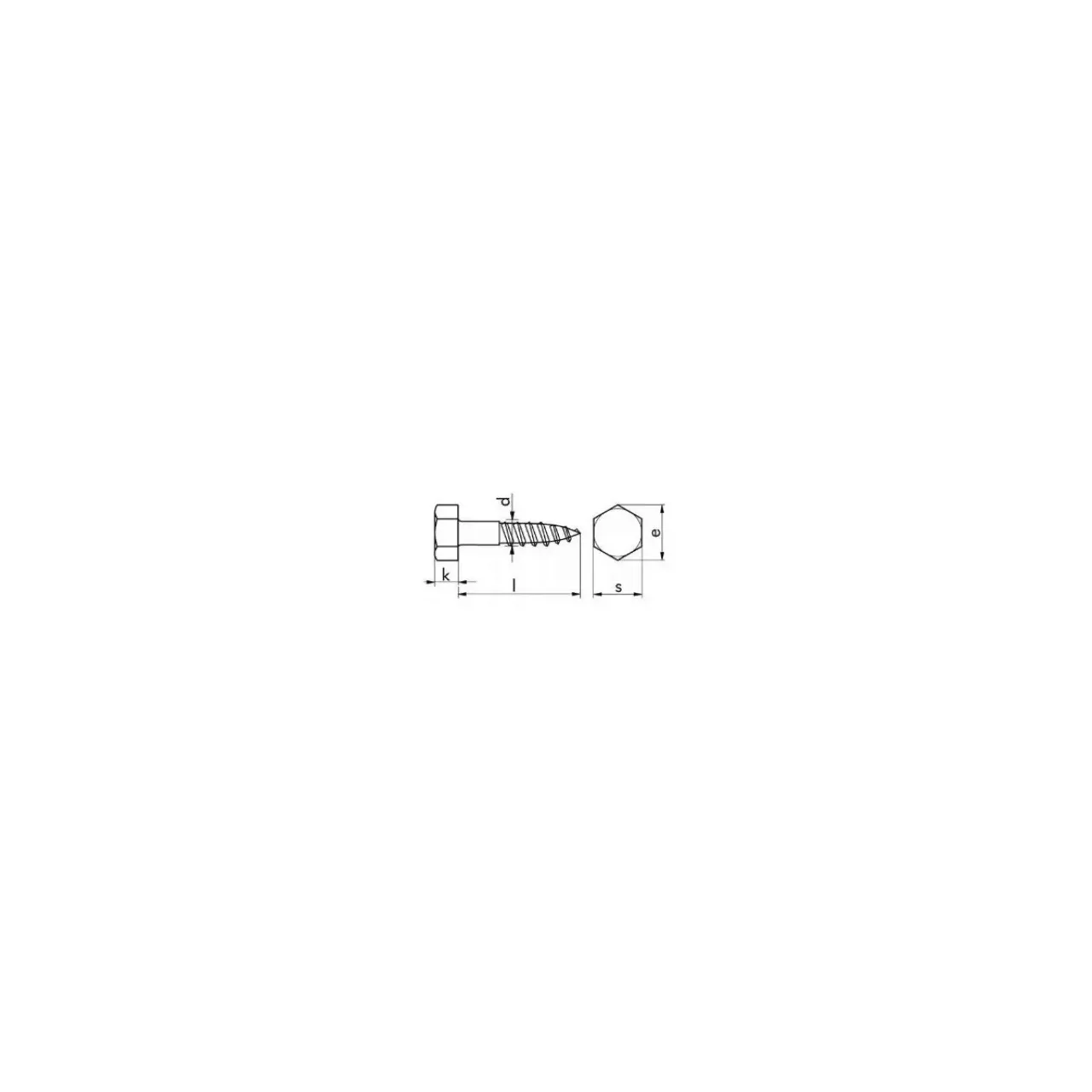 Surub lemn cap hexagonal 8x100mm 30 buc./punga 2